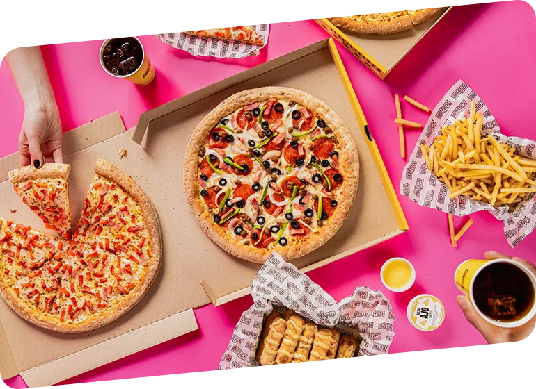UNDERPIZZA compartiendo con vecinos